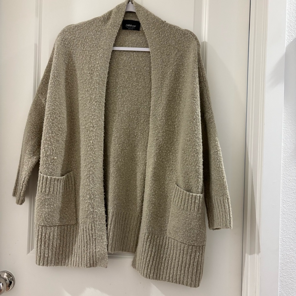 Zara Knit Cardigan Wool Blend